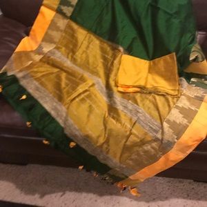 Handloom cotton silk  saree with blouse piece